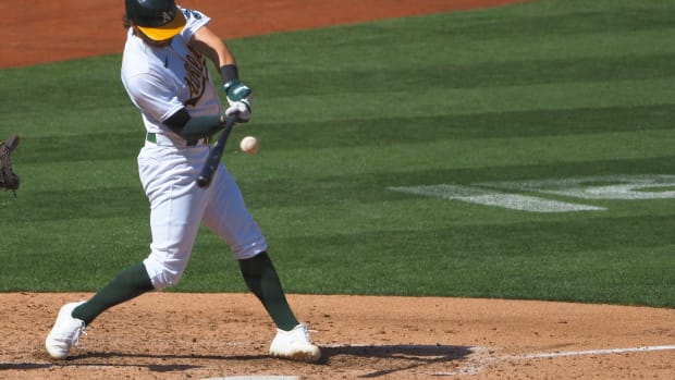 Chad Pinder delivers go-ahead hit